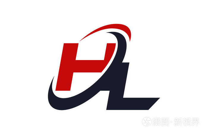 hl标志旋风全球红字矢量概念