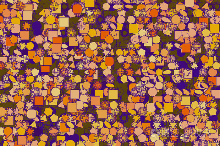 具有混合图案形状的抽象背景.矢量插图图形