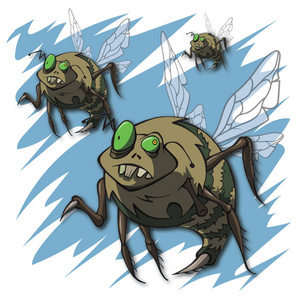 死于亡灵半退化状态的蜂僵尸照片