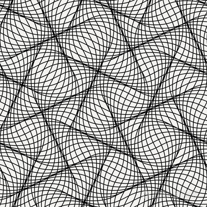 抽象波浪时尚纹理。矢量无缝几何图案