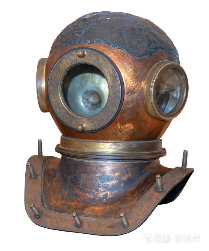 旧金属潜水头盔