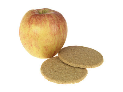 苹果与 oakcake 饼干