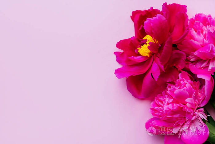 粉色牡丹花束