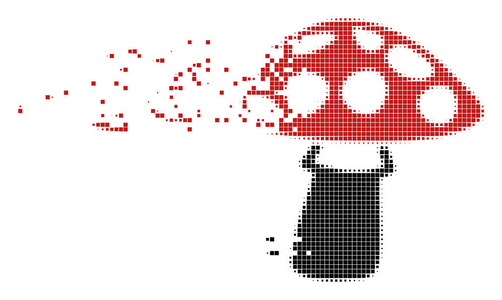 蘑菇破碎像素图标