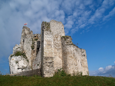 米罗城堡mirow 城堡,废墟上西里西亚照片