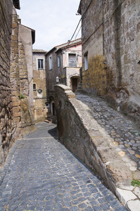 小巷。calcata。拉齐奥。意大利