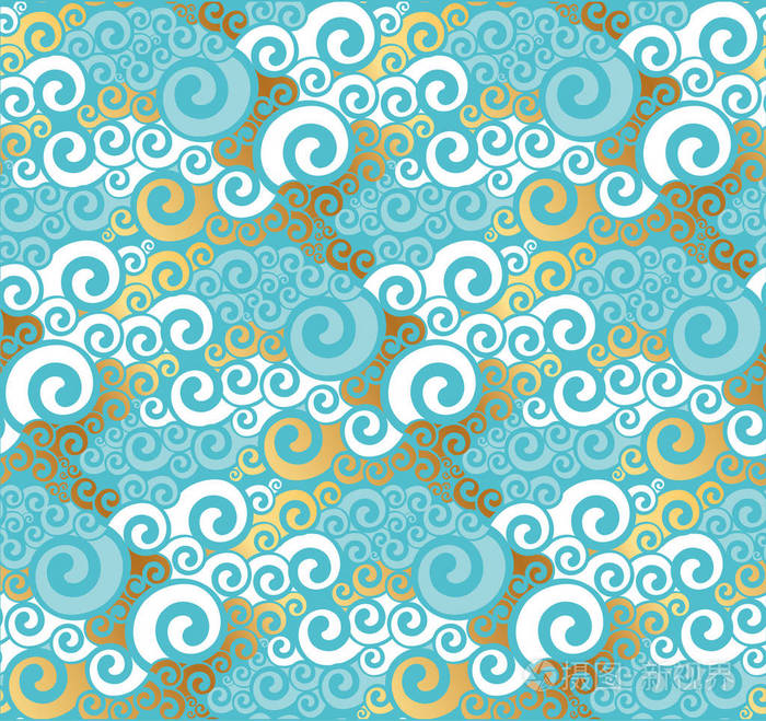 抽象海水无缝图案