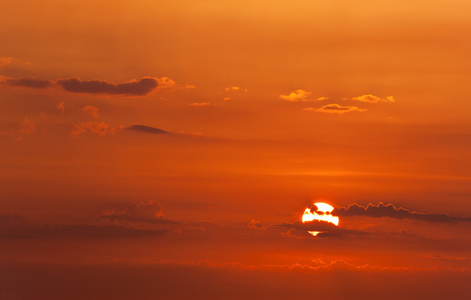 夕阳红的天空