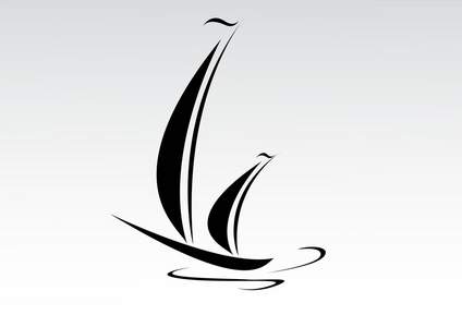 海盗船剪影海盗船矢量照片