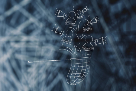 最纯洁的概念社会媒体营销概念例证: 扩音器的影响力选择你的品牌最好