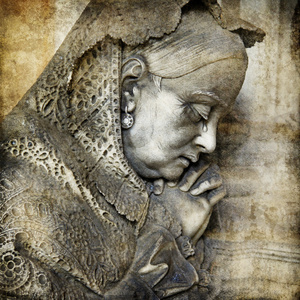 美丽暗雕塑staglieno 公墓 热那亚 意大利。艺术图片