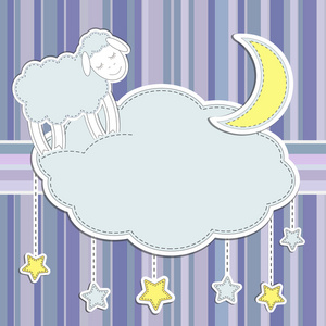 帧与可爱的绵羊，月亮和星星