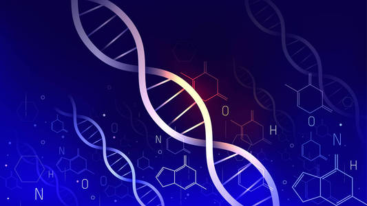 蓝色生物科技背景图片