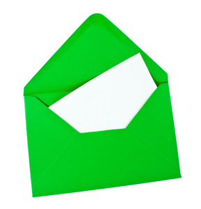 用电子邮件符号绿色信封