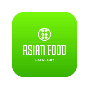 优质亚洲食品图标绿色矢量