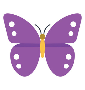 斑点昆虫紫色的可爱昆虫在羽毛 edgers 的白色斑点, 紫色皇帝蝴蝶的