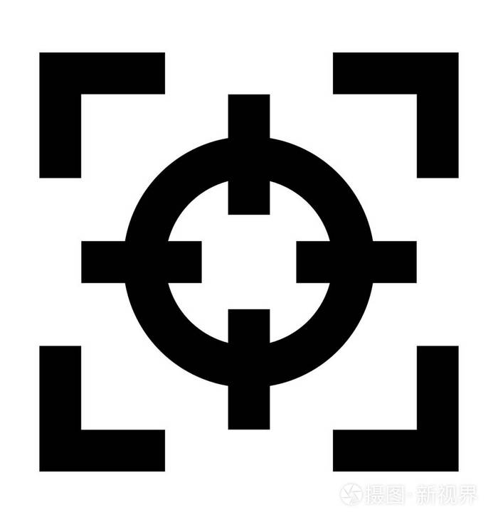 相机焦点平面矢量图标