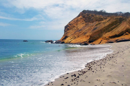 国家公园machalilla港口lopez e的修道士海滩