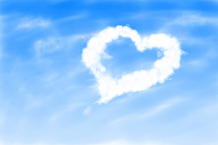 心在天空中爱在天空中的心照片