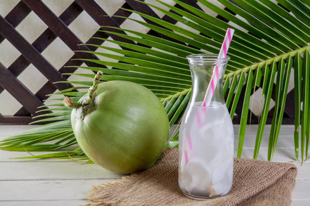 椰汁, 喝椰子水照片