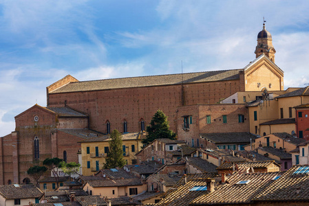 大教堂的圣弗朗切斯科 十三世纪 在锡耶纳古代城镇。托斯卡纳 Tuscany，意大利欧洲