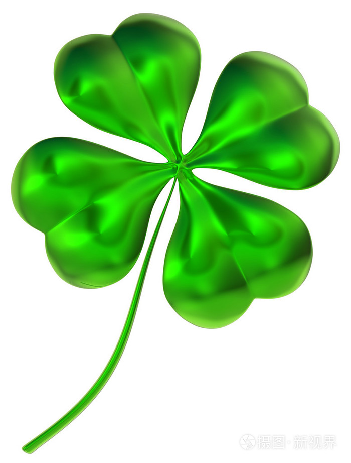 四叶三叶草作为吉祥的象征