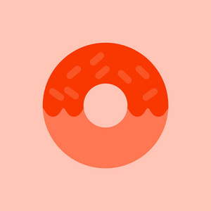 甜甜圈平面图标