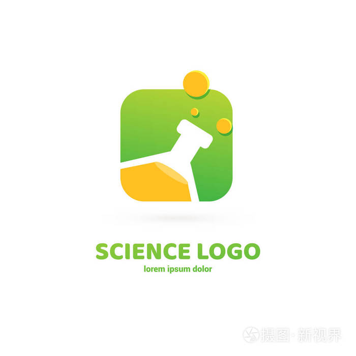 矢量设计标志实验室分子象形文字化学抽象图标