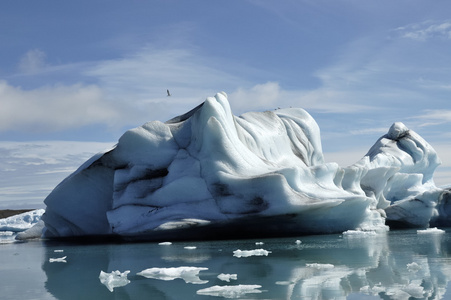 jokulsarlon 冰礁湖中的冰山