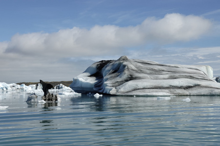 jokulsarlon 冰礁湖中的冰山