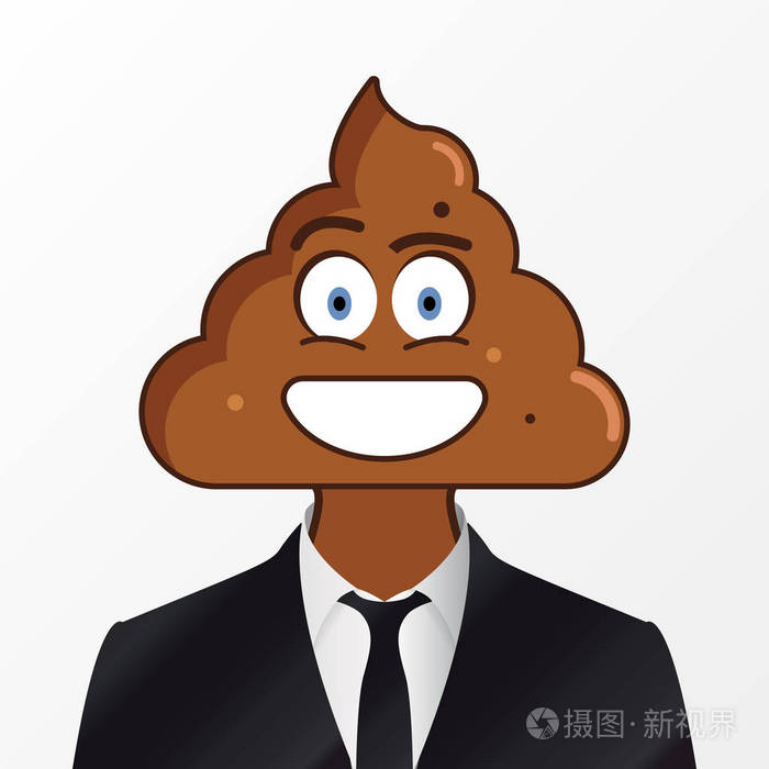 他头上有屎的商人向量