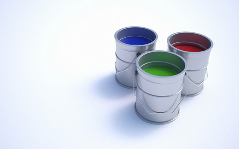 彩色油漆桶图片