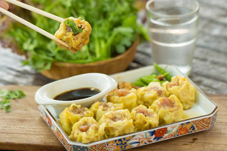 中国传统食品点心蒸饺子