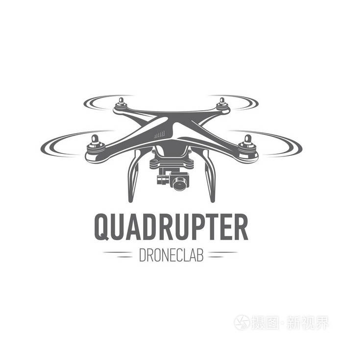 矢量无人机徽标