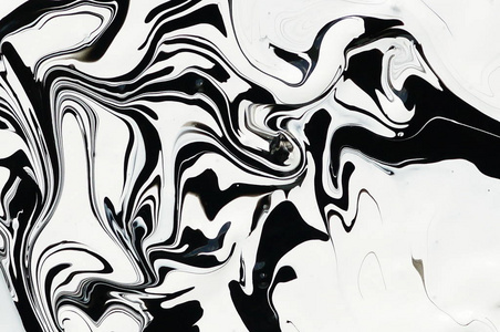 抽象黑白混合丙烯酸纹理与大理石图案。抽象多彩的背景, 墙纸。混合颜料。大理石质感