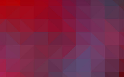 浅粉红色, 红色矢量三角形马赛克纹理。带有渐变的折纸风格的几何插图。网站的多边形设计