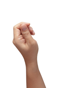 手按住虚拟名片照片