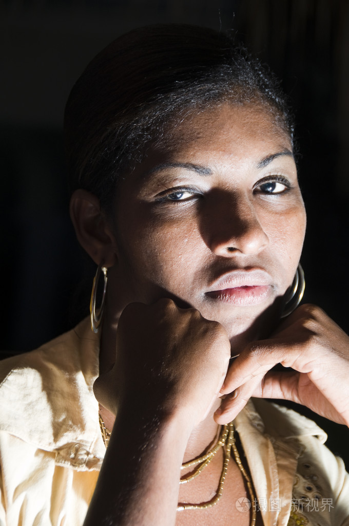 性感的尼加拉瓜西班牙裔拉丁黑女人