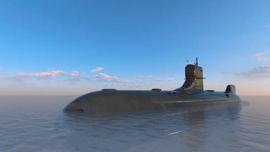 潜艇的 Submarine3d Cg 渲染