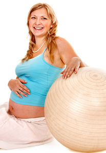 怀孕的女人运动