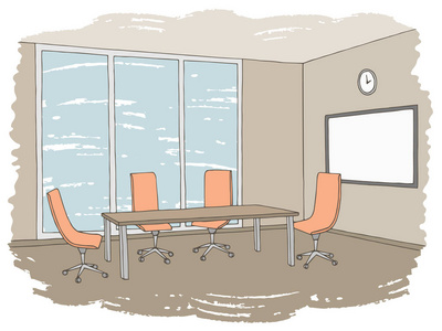 卡通会议室图片-卡通会议室素材-卡通会议室插画-摄图新视界