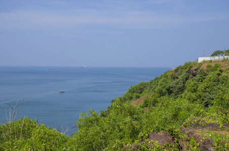 印度的热带海滩景观