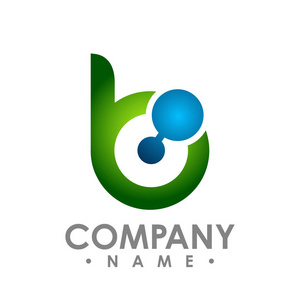 商务企业字母 b 标志设计矢量。彩色字母 b 徽标矢量模板。字母 b 标记技术