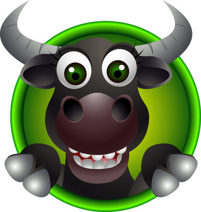 可爱牛头卡通照片