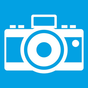 白色的 Photocamera 图标