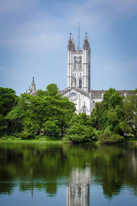 圣保罗大教堂是英国国教大教堂在加尔各答, 西孟加拉邦, 印度