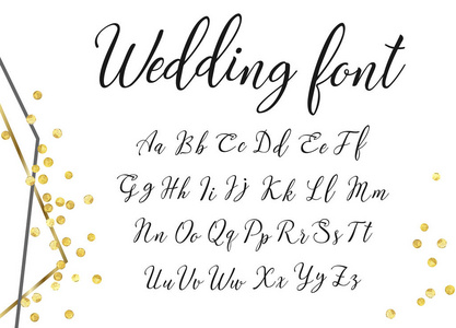 金色婚礼字体