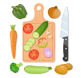 切板和蔬菜