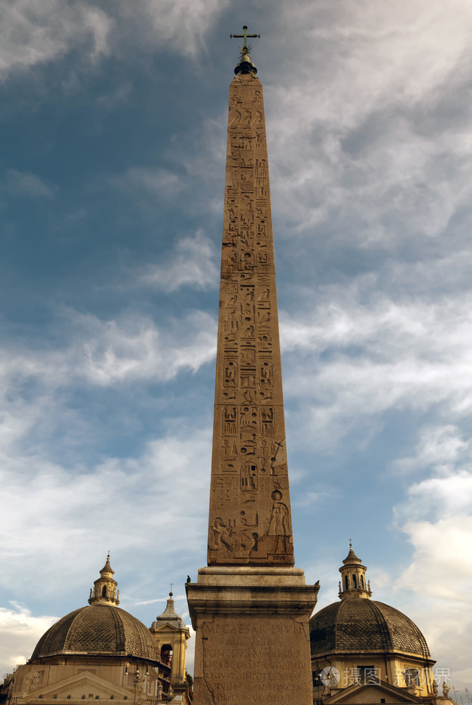 埃及方尖碑在罗马意大利广场delpopolo