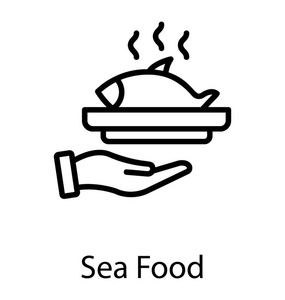 不俗鱼在盘子里描述海鲜的概念图片
